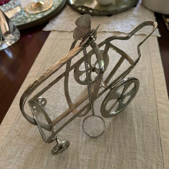 Vintage Michale Aram Wine holder carriage silver butterfly rare - Picture 10 of 16